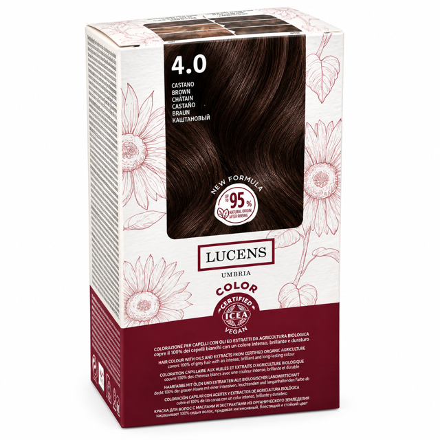 Tinta Capelli Colore Castano Numero 4.0 New Formula Lucens Umbria