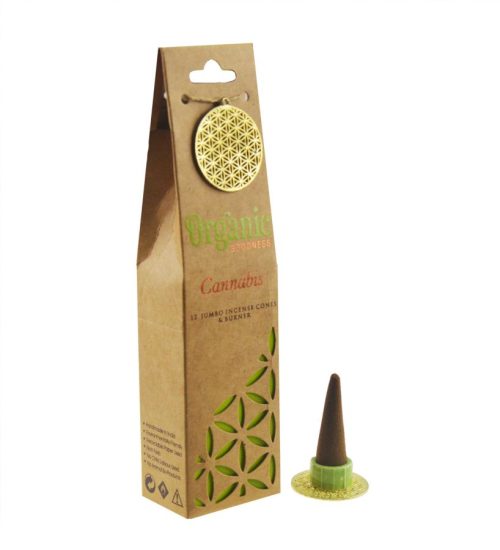Incenso a Cono con Bruciatore Cannabis 12 coni