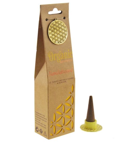 Incenso a Cono con Bruciatore Sandal Wood 12 coni