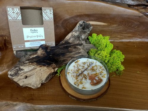 Candela 3 Stoppini Organic Positive Vibes Fiori d'Arancio 200 grammi