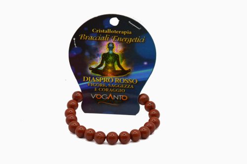 Bracciale Energetico Diaspro Rosso mm.8