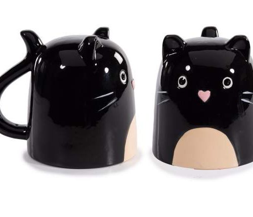 Tazza Gatto Sottosopra Ceramica