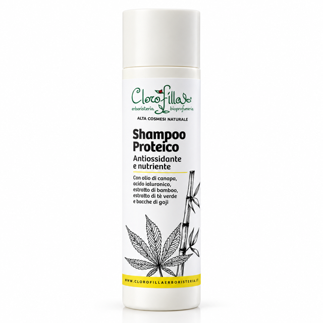 Shampoo Proteico Antiossidante e Nutriente Canapa e Acido Ialuronico 200 ml