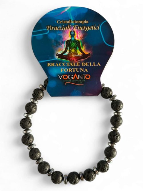 Bracciale Energetico Pietra Lavica mm.8
