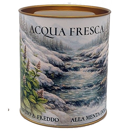 Acqua Fresca Infuso a Freddo con Menta Dolce Bio Barattolo da 13 filtri